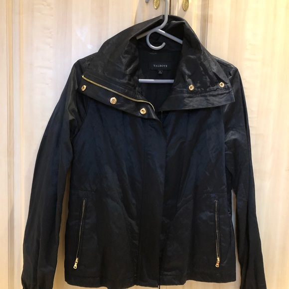 Talbots Black Rain Jacket - Picture 2 of 6
